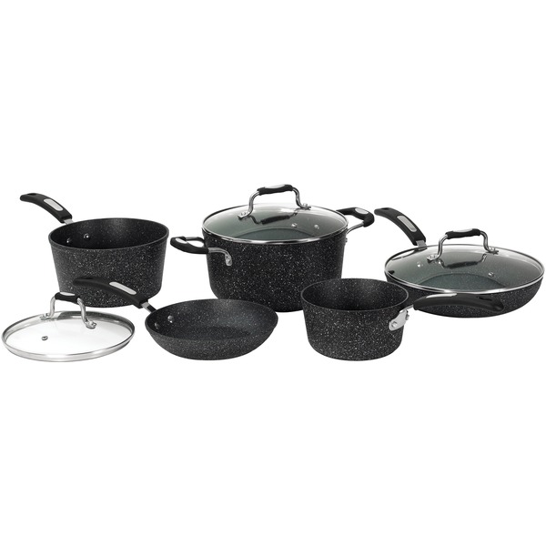 THE ROCK(TM) by Starfrit(R) 8-Piece Cookware Set with Bakelite(R) Handles