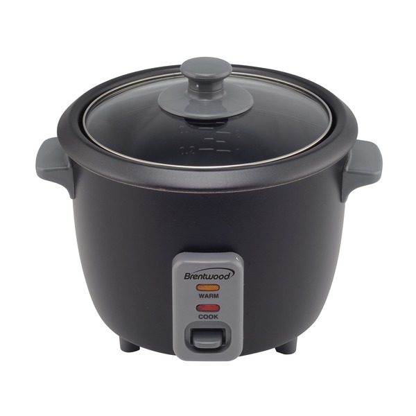 Brentwood Appliances BTWTS700BK 4-Cup Uncooked/8-Cup Cooked Rice Cooker and Food Steamer (Black)