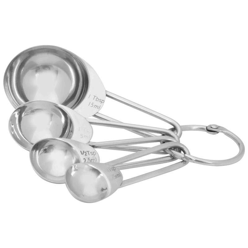 Chef's Secret 4pc T304 Stainless Steel Measuring Spoon Set