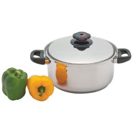 Precise Heat 5.5qt 12-Element T304 Stainless Steel Stockpot with Vented Lid