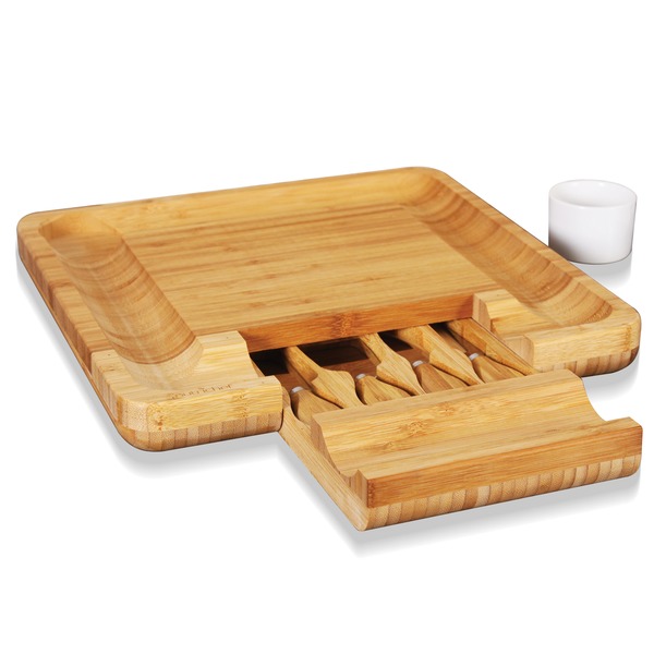 NutriChef PKCZBD10 Bamboo Cheese Cutting Board