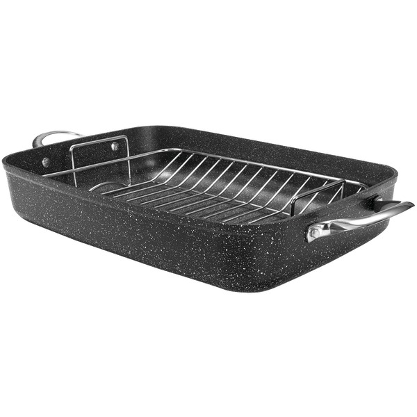 THE ROCK by Starfrit 060325-002-0000 THE ROCK by Starfrit 17" Roaster with Rack & Stainless Steel Handles