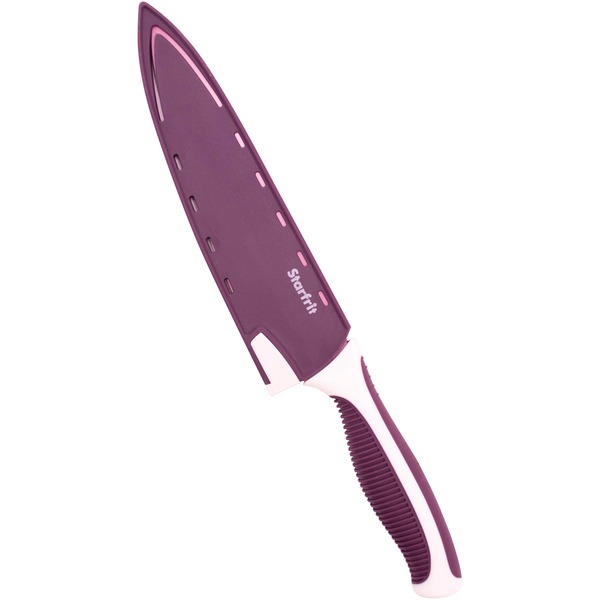 Starfrit 093897-006-NEW1 8-Inch Chef Knife with Integrated Sharpening Sheath