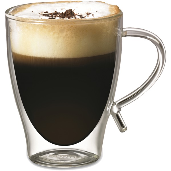 Starfrit 080056-006-FOAM 12-Ounce Double-Wall Glass Coffee Cup