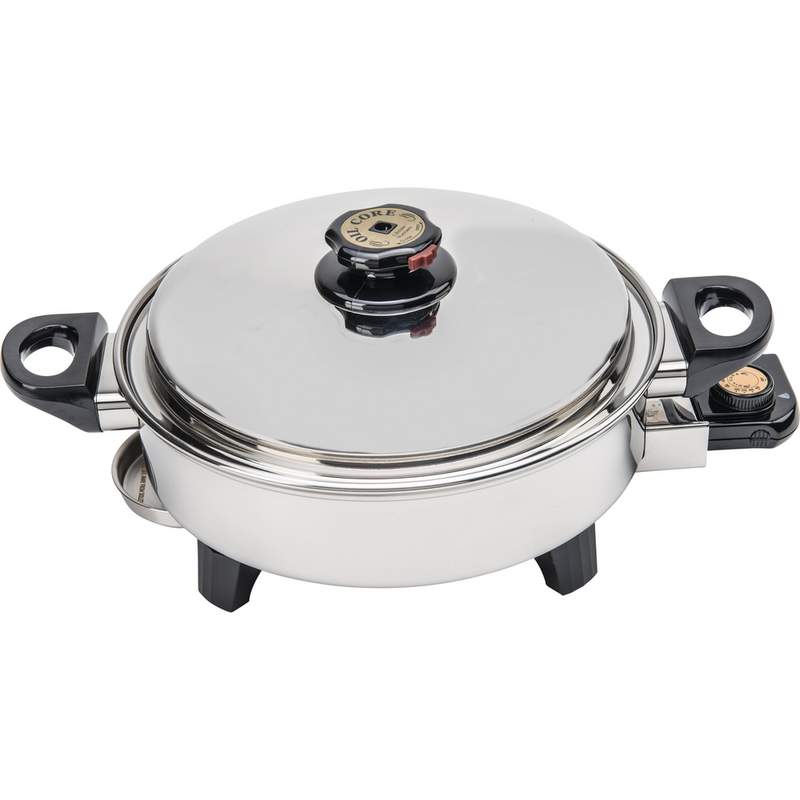 Precise Heat&trade; 3.5qt T304 Stainless Steel Oil Core Skillet
