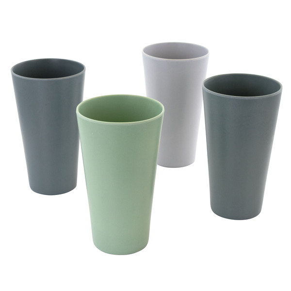 Gibson Home Grayson 4 Piece 20 Ounce Melamine Tumbler Set in Assorted Colors