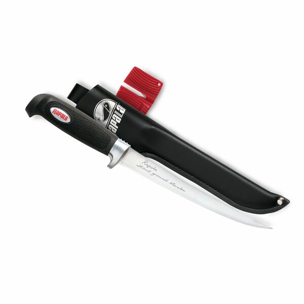 Rapala 7 inch Soft Grip Fillet Knife w Sharpener and Sheath