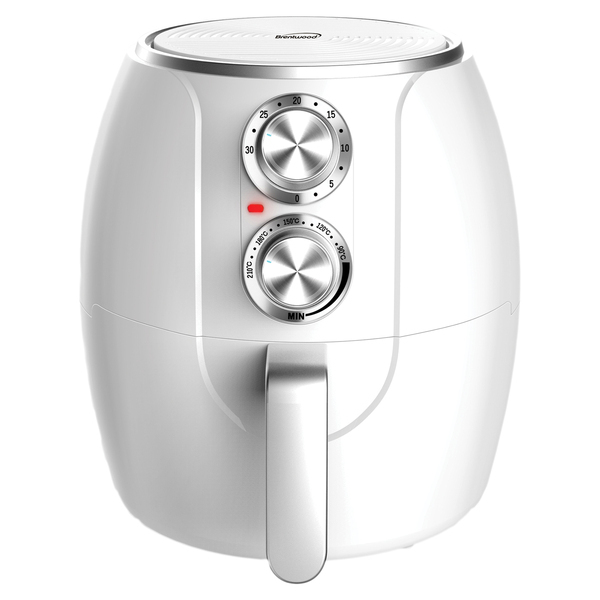 Brentwood Appliances AF-300W 3.2-Quart 1,200-Watt Electric Air Fryer with Timer and Temperature Control (White)