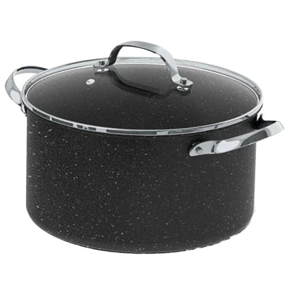 THE ROCK by Starfrit  THE ROCK by Starfrit 6-Quart Stockpot/Casserole with Glass Lid and Stainless Steel Handles