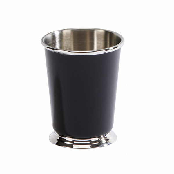Black Stainless Steel Mint Julep Cup 4", 11 Oz Cap