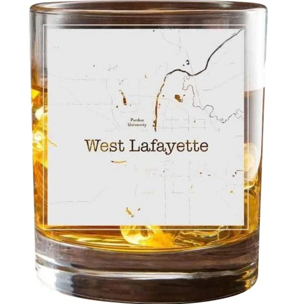 West Lafayette College Town Glasses (Set of 2)