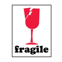 Fragile (red broken wine glass)