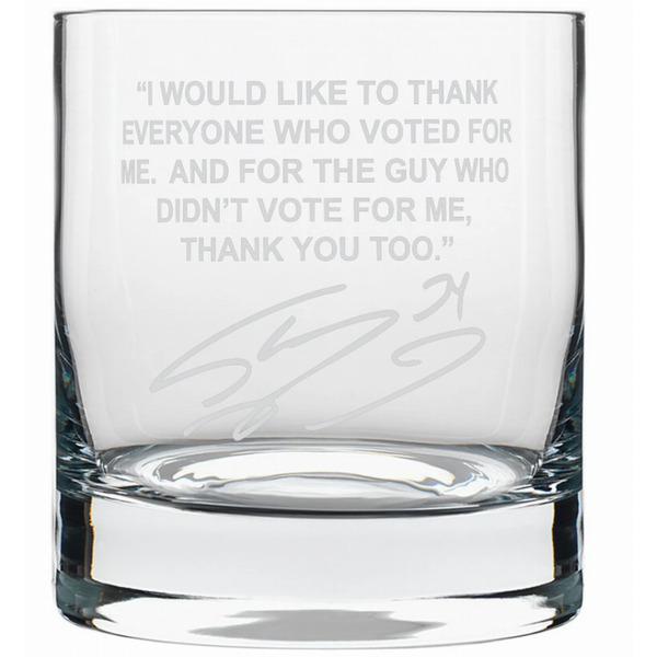 Ben Hogan Famous Quote Italian Crystal Whiskey Glass
