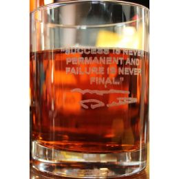 Shaquille O'Neal Famous Quote Italian Crystal Whiskey Glass