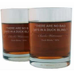 Charles Waterman Famous Quote Italian Crystal Whiskey Glass