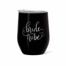 Stainless Steel Black Bride Tribe Wine & Coffee Tumbler 16 oz.