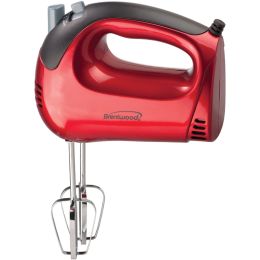Brentwood Appliances Electric Hand Mixer 5 Speed (Color: Red)