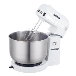Brentwood Appliances Stand Mixer Stainless Steel  3 Quart, 5 Speed Mixing Bowl (Color: White)
