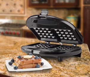 Brentwood Appliances Nonstick Dual Waffle Maker (Color: Black)