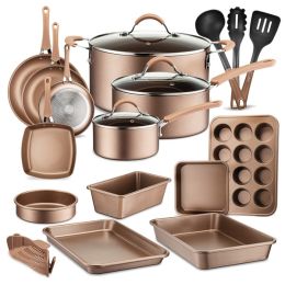 Kitchenware Copper Pots and Pans Set (Set: 20 Piece)