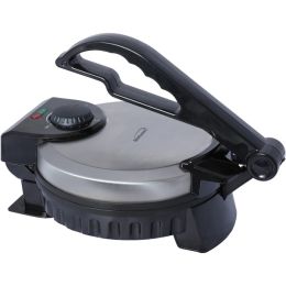 Brentwood Appliances Nonstick Stainless Steel and Black  Electric Tortilla Maker (size: 8 Inch)
