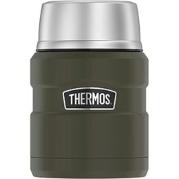 Thermos Stainless King Vacuum Insulated Stainless Steel Food Jar 16 Ounce (Color: Matte Army Green)