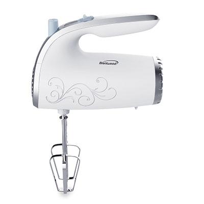 Brentwood 5 Speed Electric Hand Mixer (Color: White)