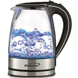 Tempered Glass Kettle 1.7 Liters (Color: Clear & Black)