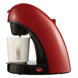 Brentwood Single-Serve Coffee Maker with Mug (Color: Red)