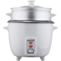 Brentwood Rice Cooker Steamer NS White (size: 5 cup)
