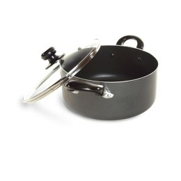 Better Chef Pot  Aluminum, Black (size: 8 Quart)