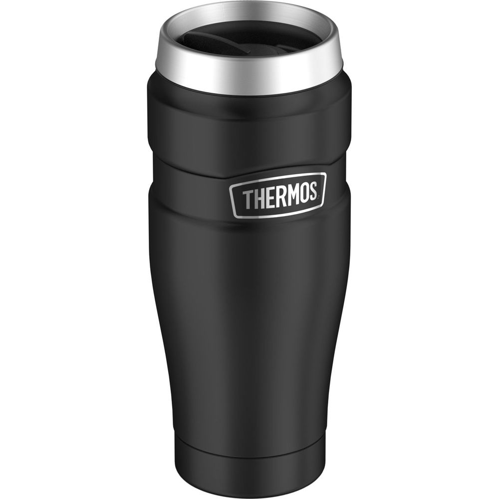 Thermos Stainless Steel Travel Tumbler Size 16 Ounce (Color: Black)