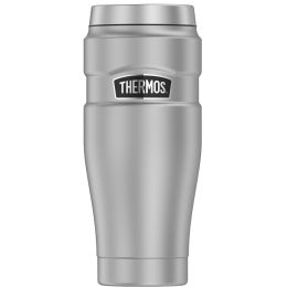 Thermos Stainless Steel Travel Tumbler Size 16 Ounce (Color: Silver)