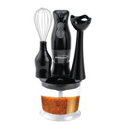 Brentwood Appliances Hand Blender and 2 Speed Food Processor with Balloon Whisk (Cdolor: Black)