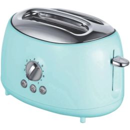 Brentwood Appliances Cool-Touch Retro Toaster with Extra-Wide Slots 2 Slice (Color: Blue)
